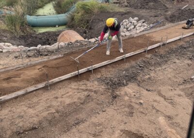 Weyburn Project - Cement sidewalk base prep and forms