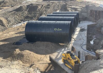 Cadillac highway culverts with drainage