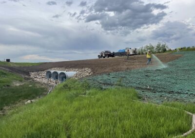 Central Butte highway washout repair