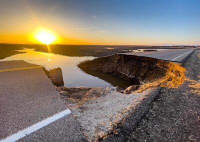 Cadillac highway washout repair