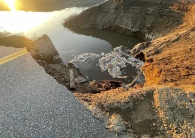 Cadillac highway washout repair